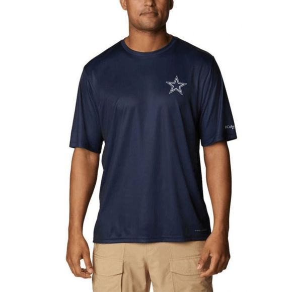 NWT COLUMBIA Dallas Cowboys Terminal Tackle‎ PFG Omni-Shade T-Shirt Navy Size M - Picture 4 of 16